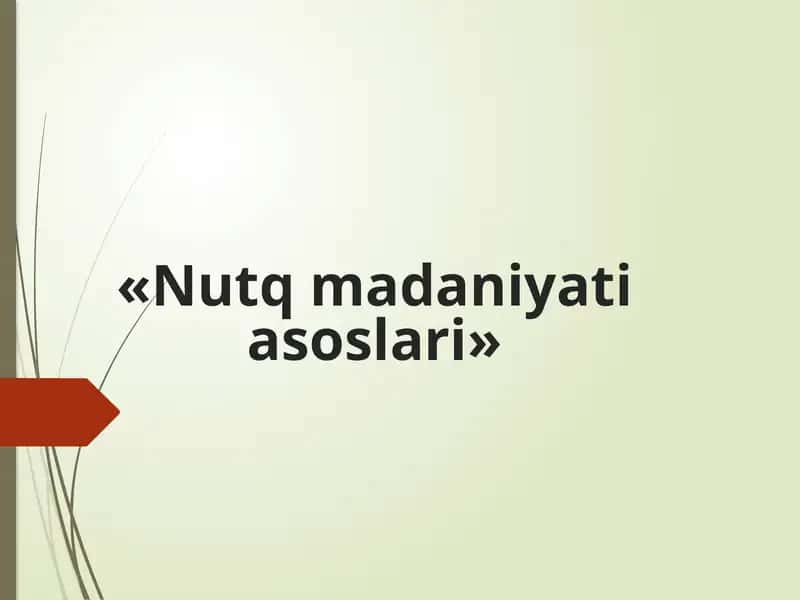 Nutqmadaniyatiasoslari