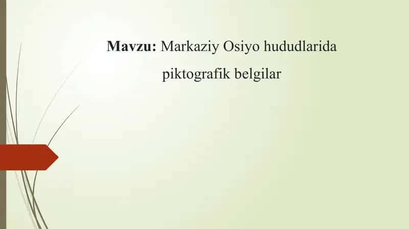 Mаrkаziy Оsiyo hududlаridа piktоgrаfik bеlgilаr