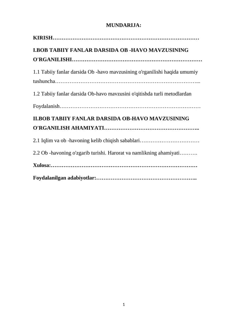 Ob-havo mavzusi