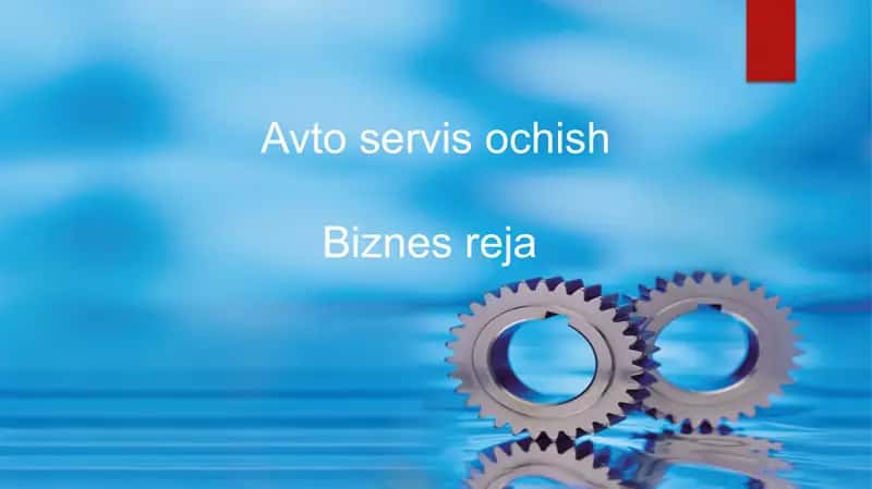 Avtoservis ochish