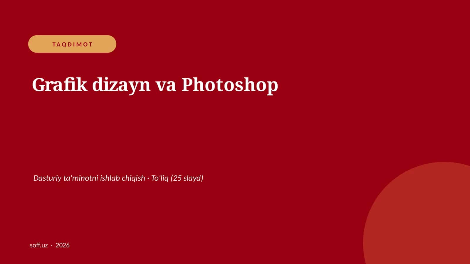 Grafik dizayn va Photoshop