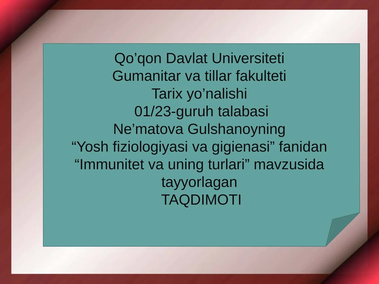 Immunitet va uning turlari