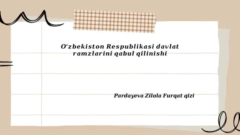 O‘zbekiston davlat ramzlarining qabul qilish tarixi