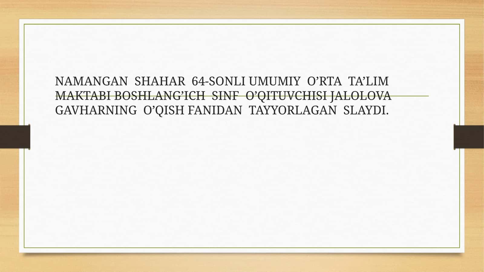 NON QAYERDAN KELADI?(QAMBAR O’TAYEV)