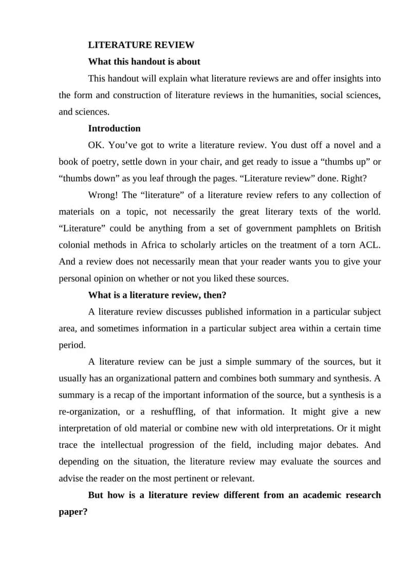 Literature Review