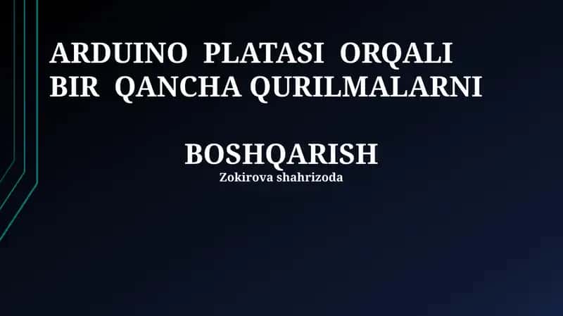 Arduino Kodlash Asoslari