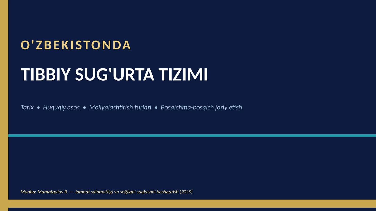Tibbiy sug'urta tizimi