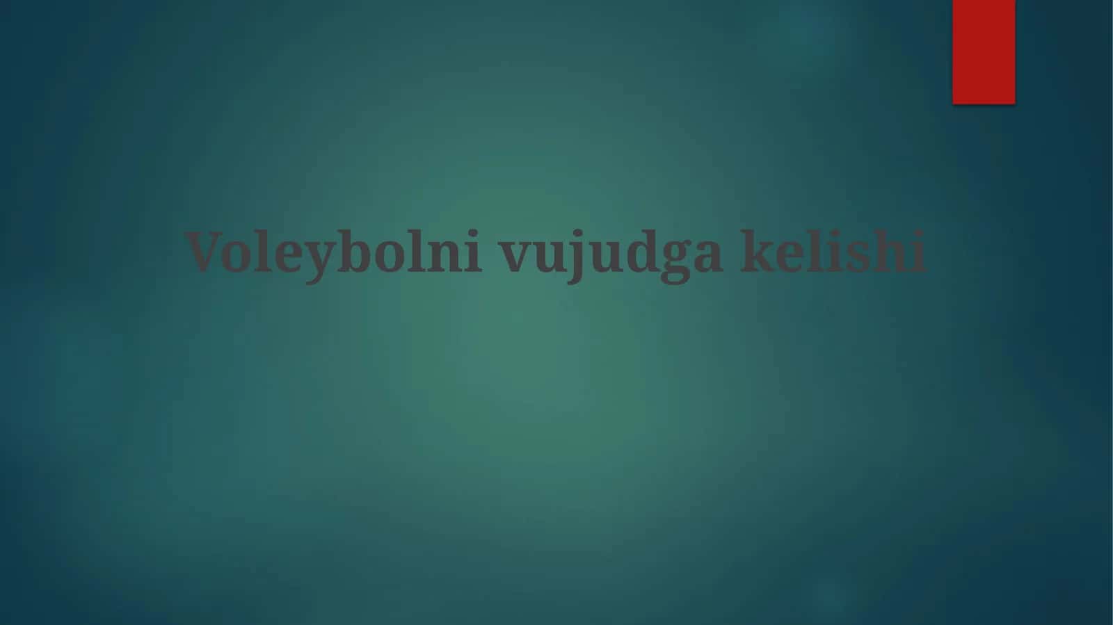 Voleybolnivujudgakelishi