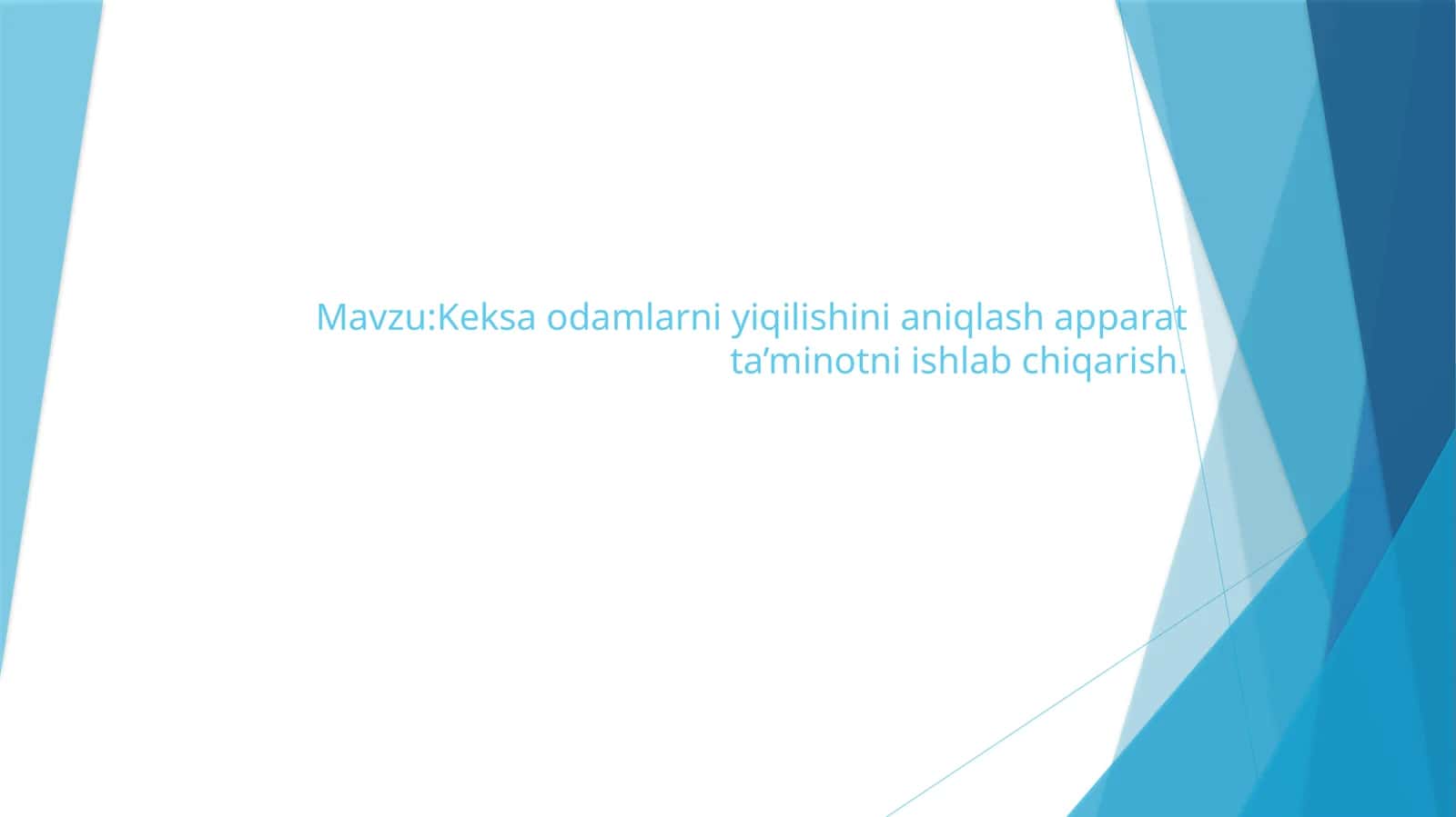 Keksaodamlarni yuqilishini aniqlash apparati