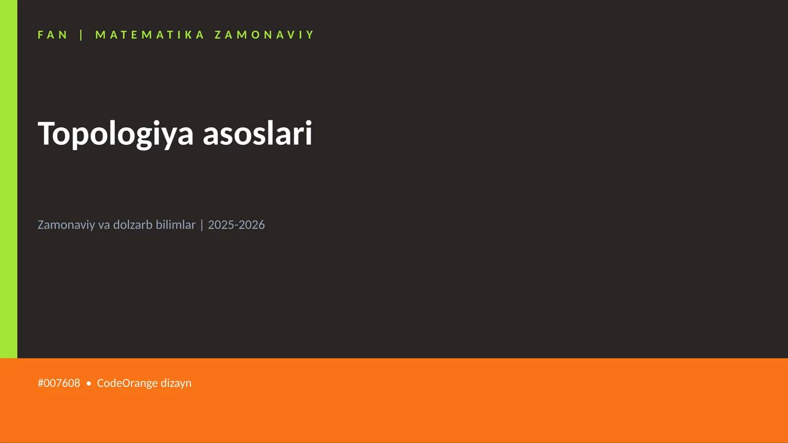 Topologiya asoslari