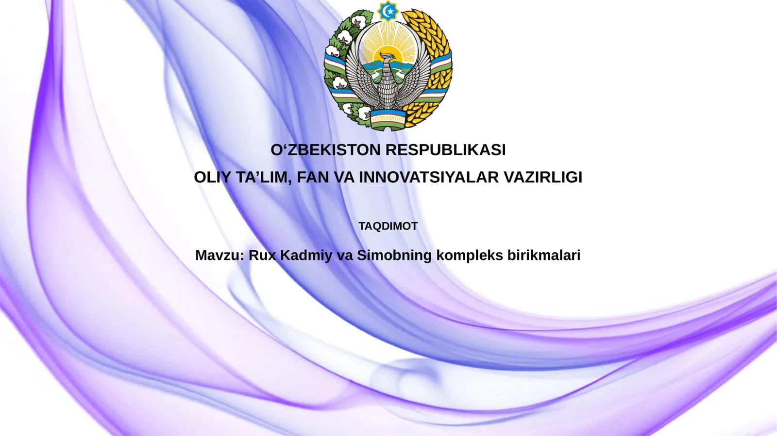 Rux Kadmiy va Simobning kompleks birikmalari