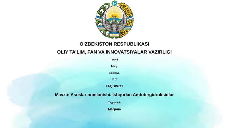 Asoslar, Ishqorlar va Amfoter Gidroksidlar