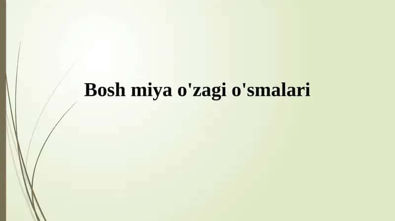 Bosh miyao'zagio'smalari