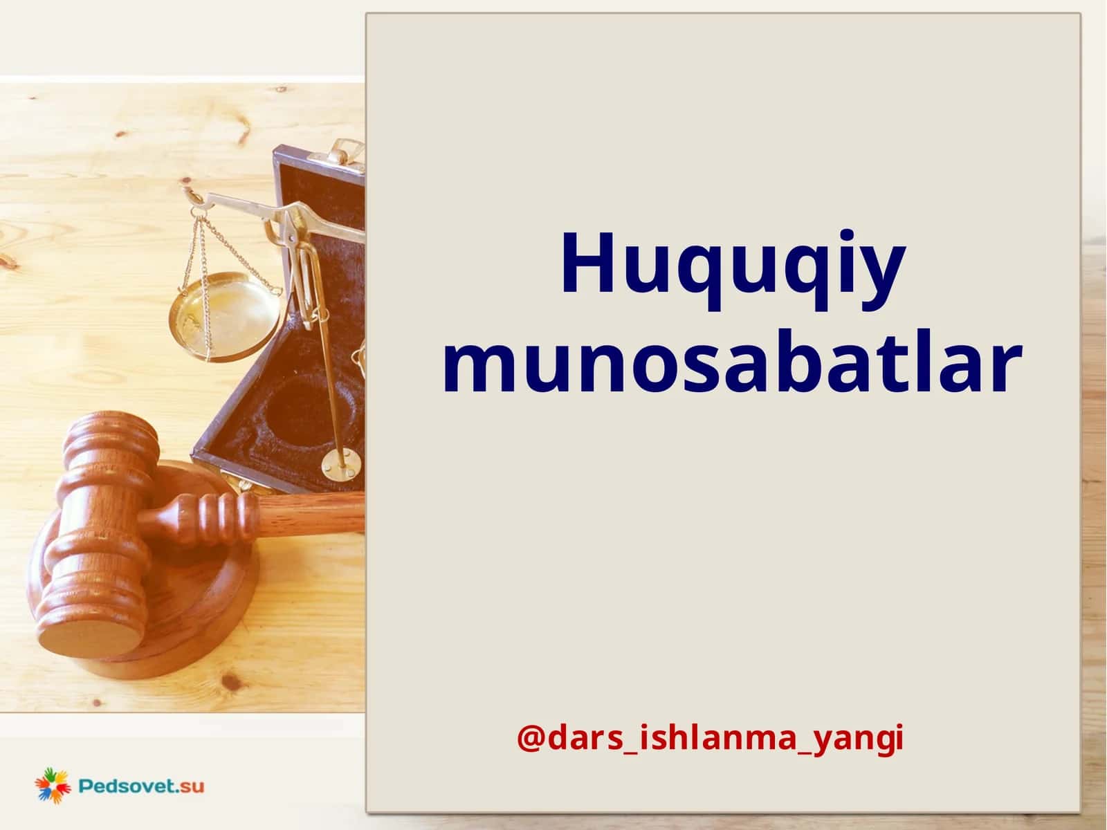 Huquqiymunosabatlar