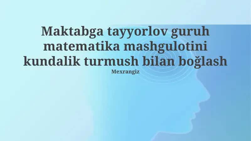 Matematika mashgalasi