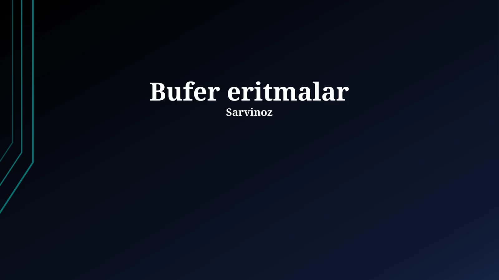 Bufer eritmalar