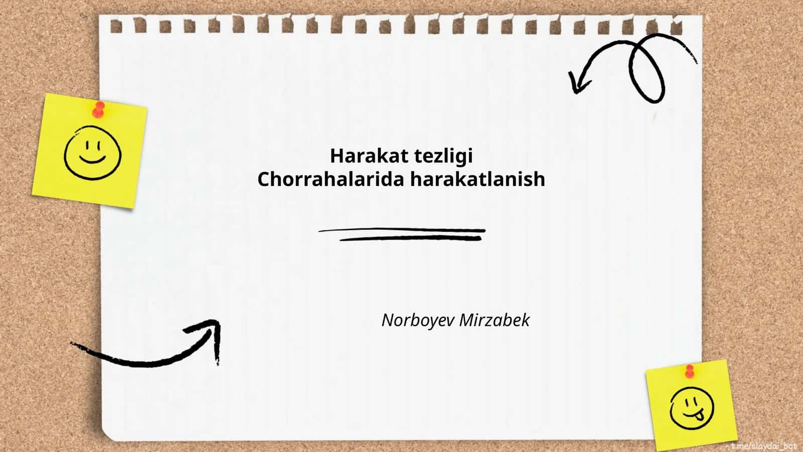 Norboyev Mirzabek - Harakat Tezligi va Chorrahalarida Harakatlanish