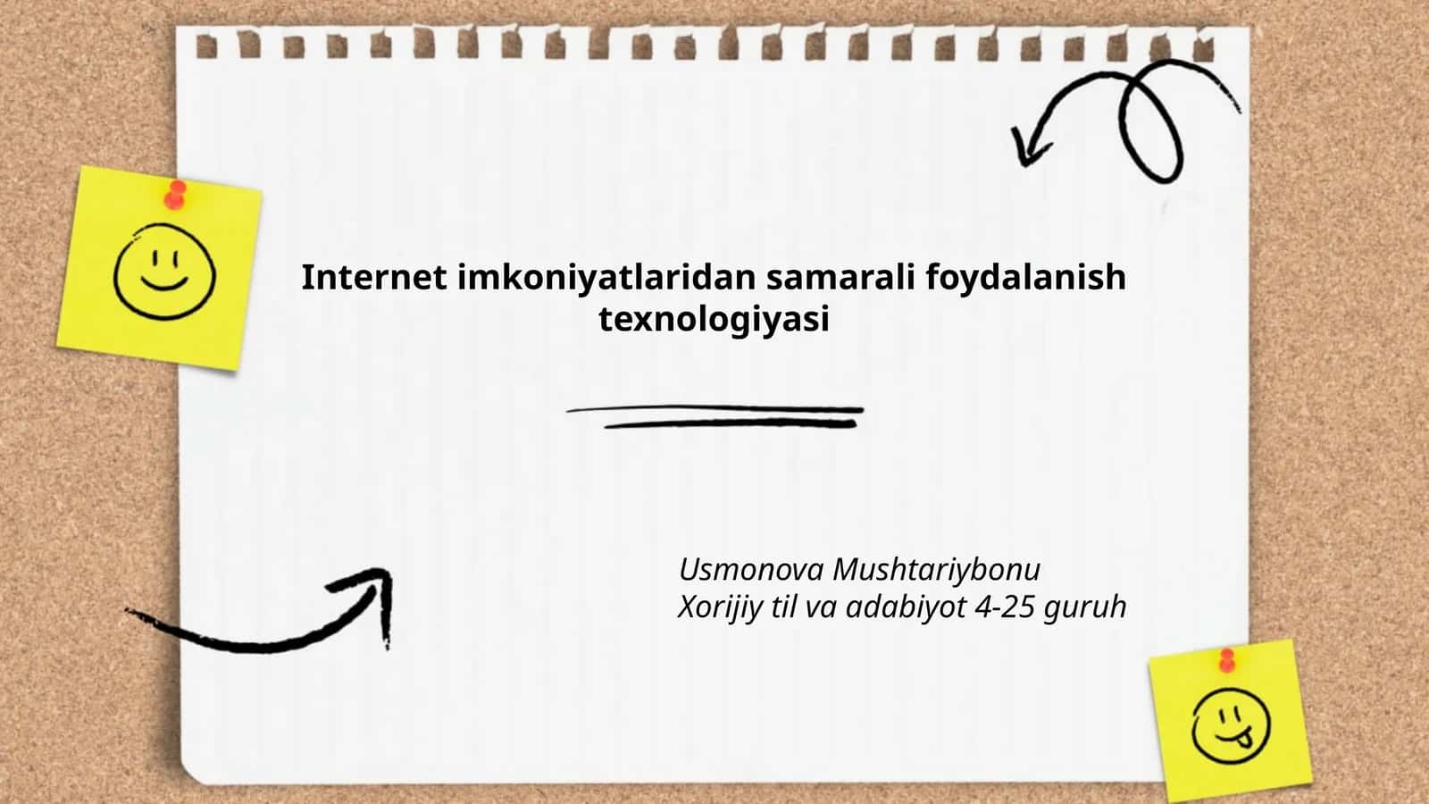 Internet imkoniyatlaridan samarali foydalanish texnologiyasi
