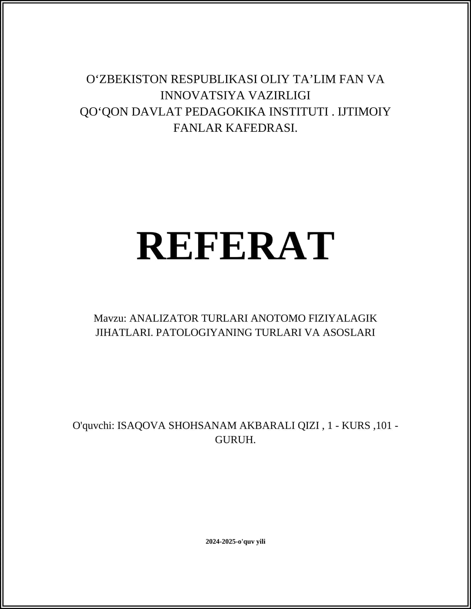 Ko'rish analizatori