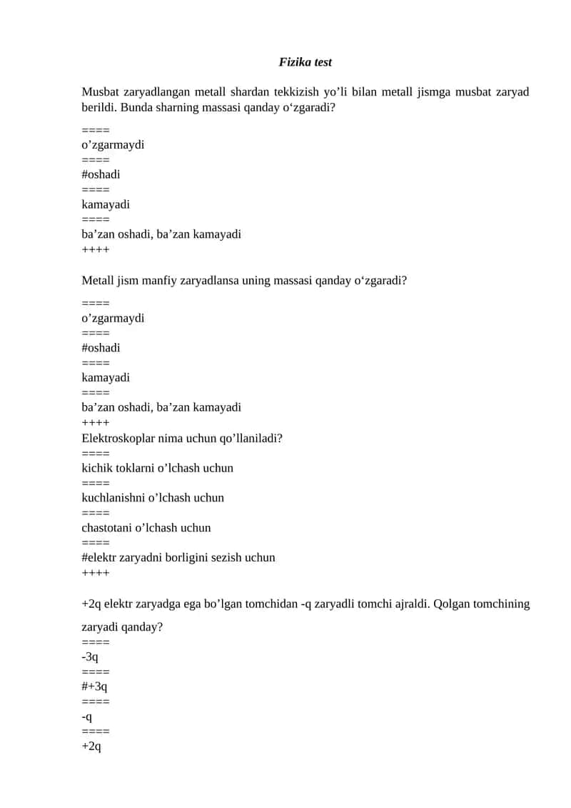 Fizika test