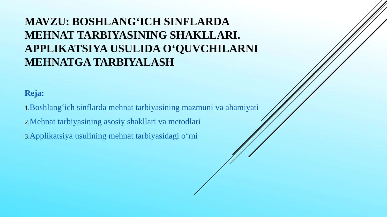 Boshlang‘ich sinflarda mehnat tarbiyasining shakllari. Applikatsiya usulida o‘quvchilarni mehnatga tarbiyalash