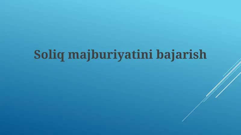 Soliqmajburiyatinibajarish