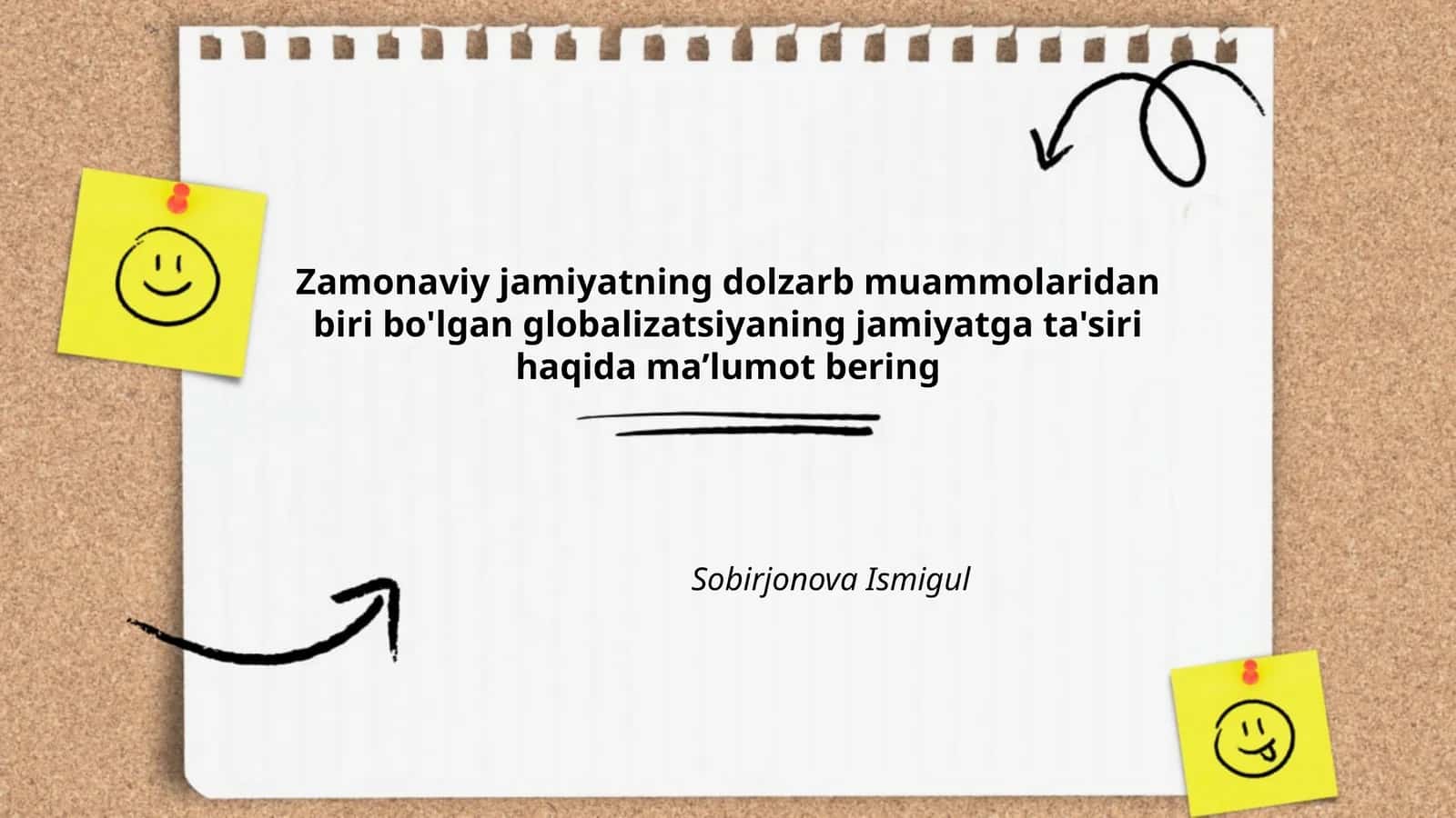 Globalizatsiyaning jamiyatga ta'siri