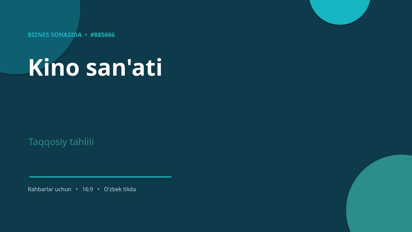 Kino san'ati Taqqosiy tahlili