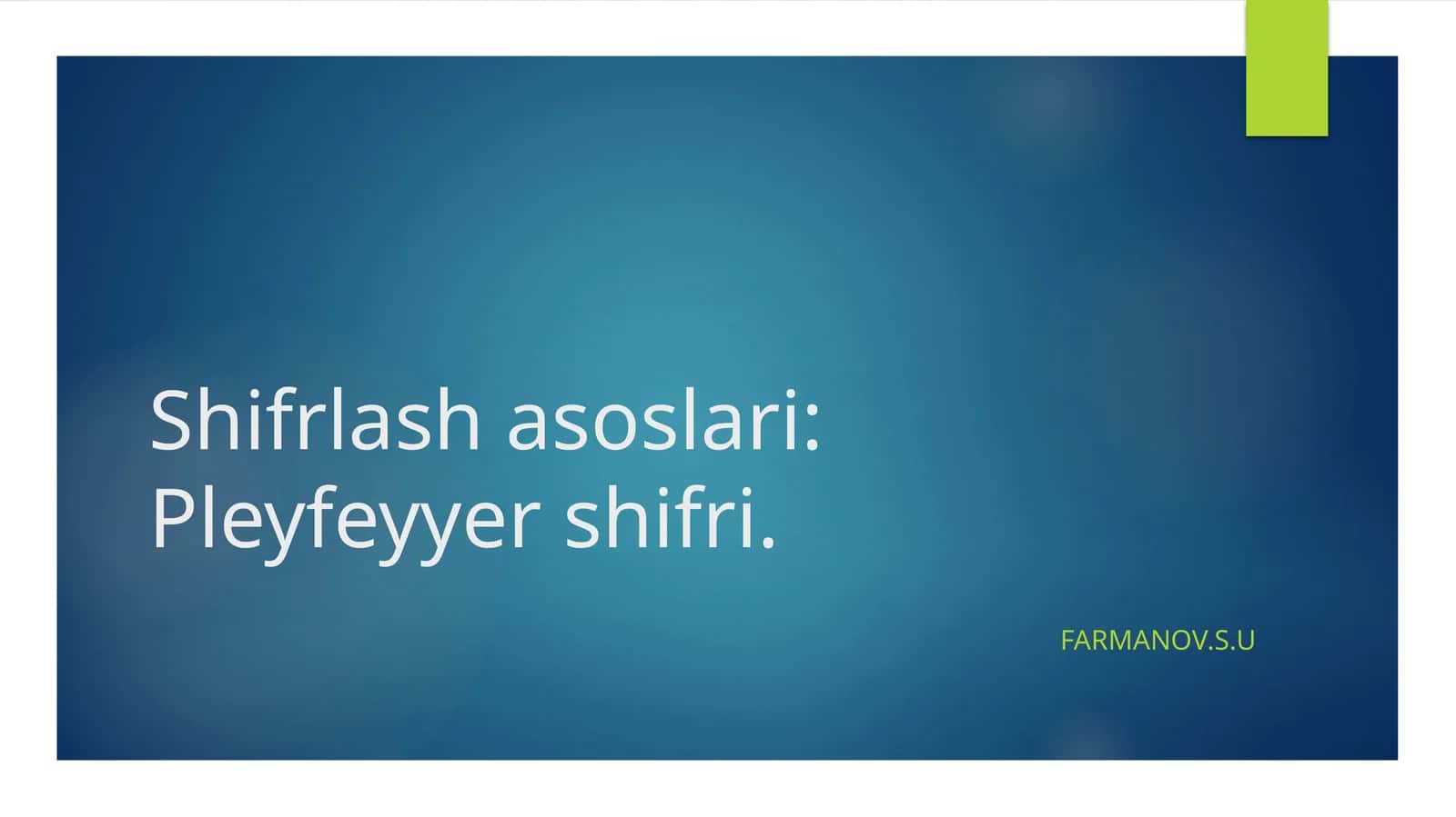 Pleyfeyyer shifri