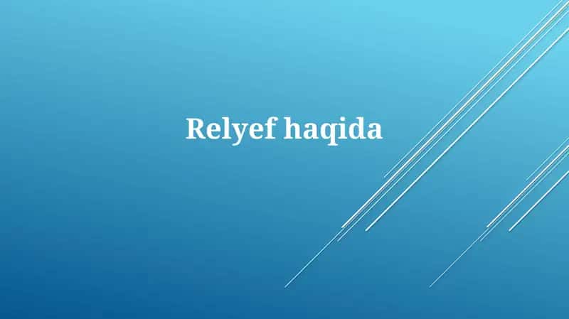 Relyefhaqida