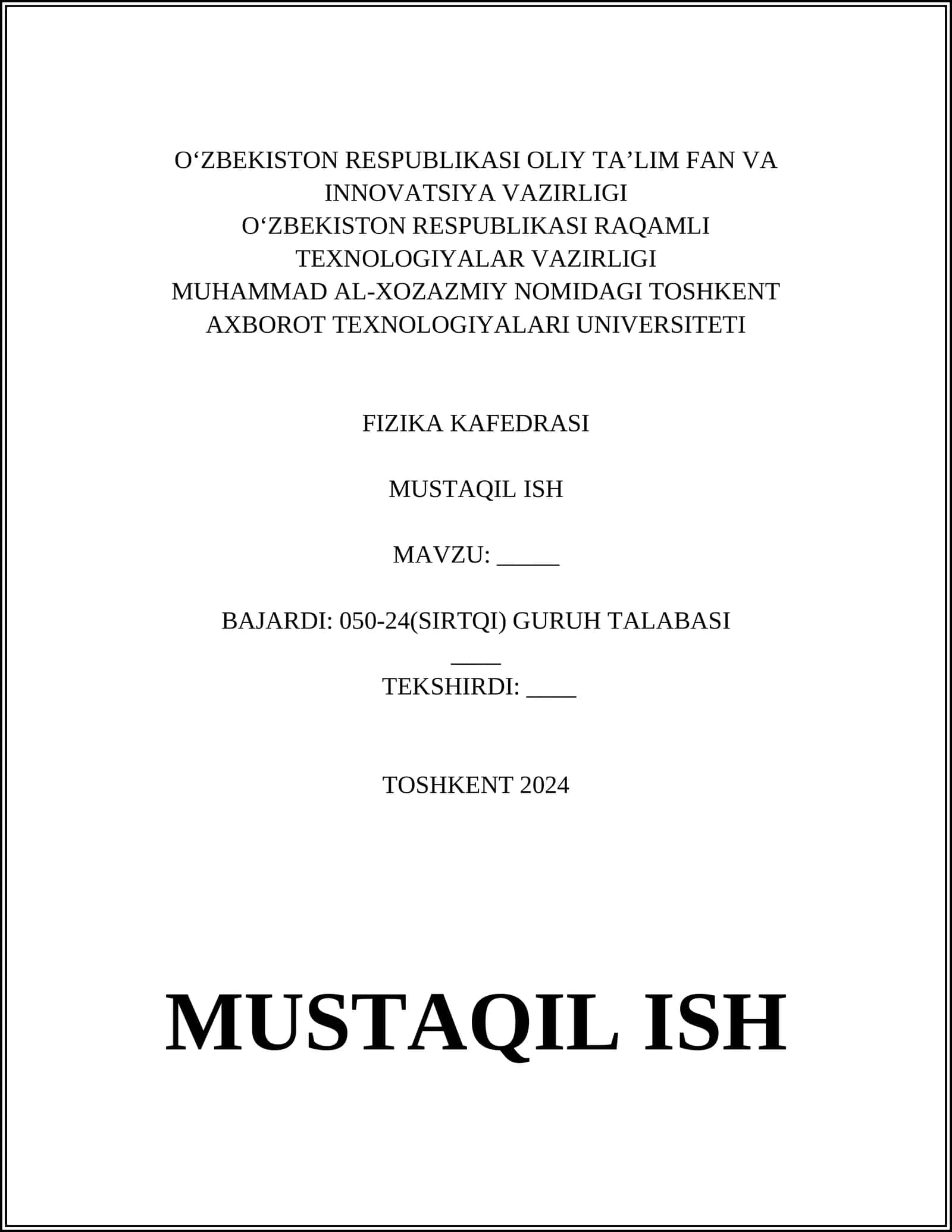 O‘ZBEKISTON RESPUBLIKASIDA DINIY BAG‘RIKENGLIK SOHASIDA OLIB BORLAYOTGAN OQILONA SIYOSAT