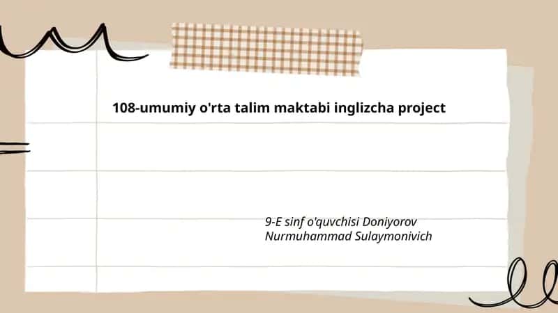 108-general secondary school english project
