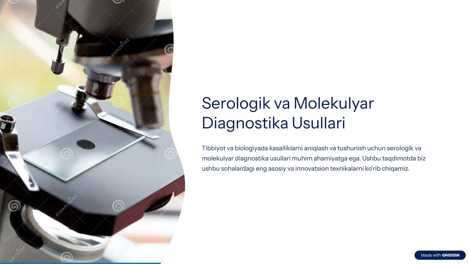 Serologik va Molekulyar Diagnostika Usullari