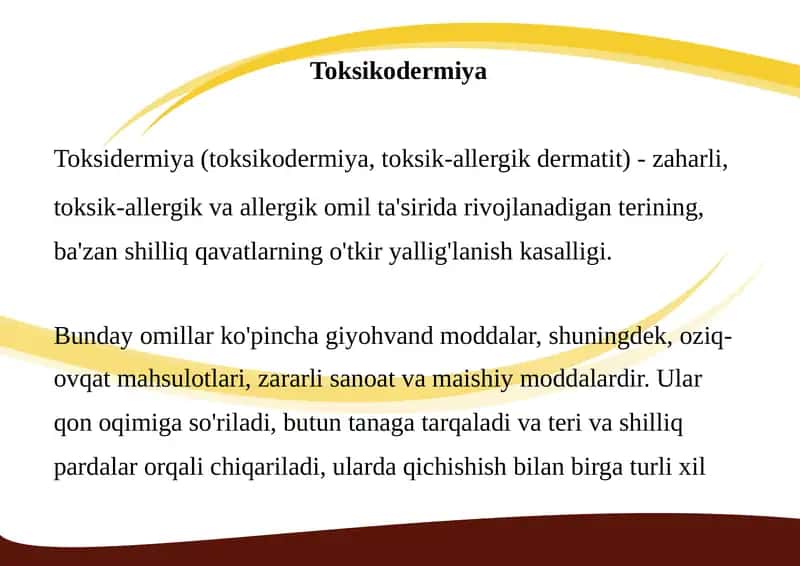 Toksikodermiya