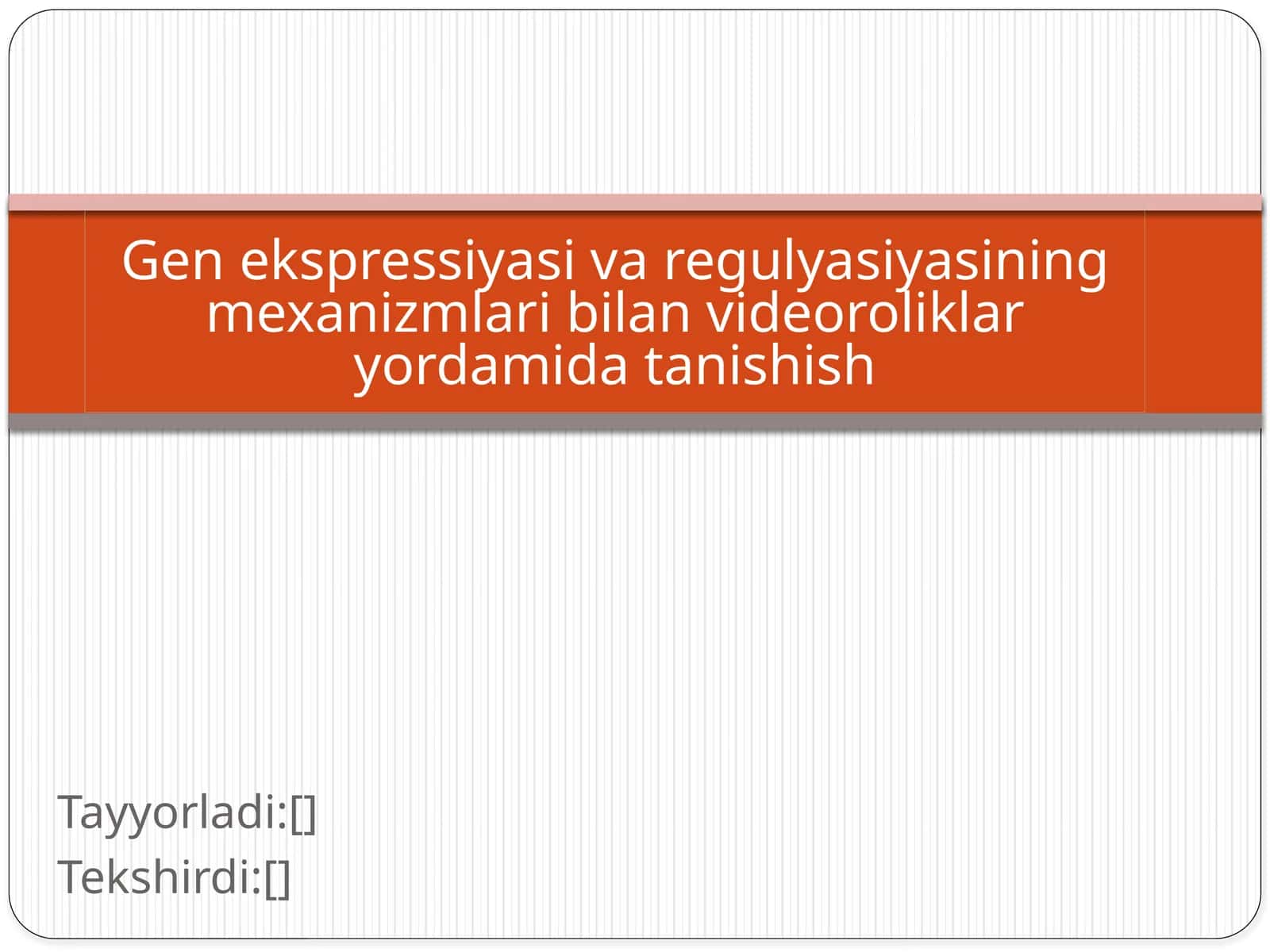 Gen ekspressiyasi va regulyasiyasi