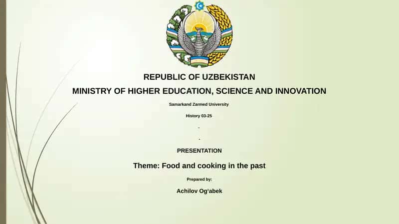 Food and cooking in the past