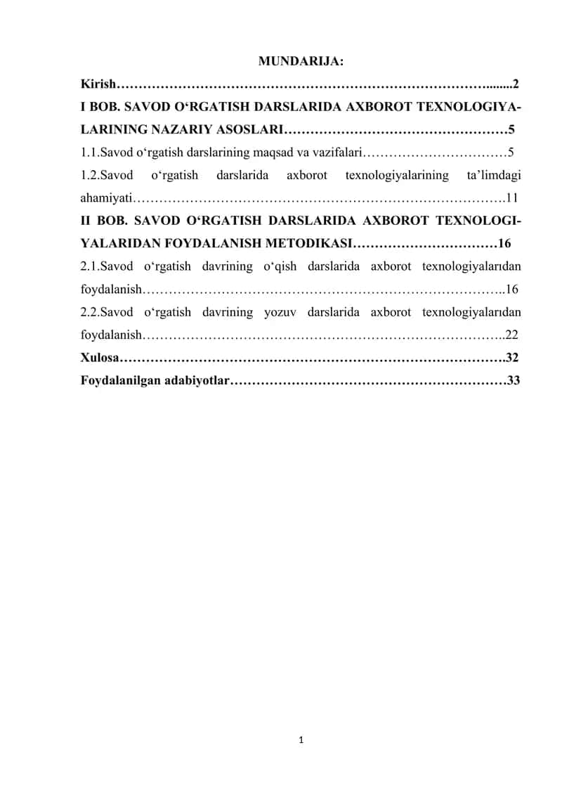 SAVOD O‘RGATISH DARSLARIDA AXBOROT TEXNOLOGIYALARIDAN FOYDALANISH