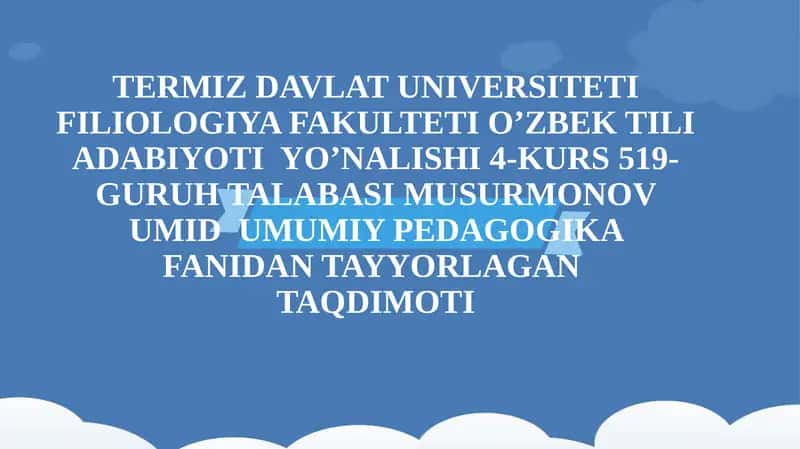 Kavkovusning Qabusnoma asarida barkamol inson tarbiyasida qo'llaniladigan metod va usullarning ifodalanishi