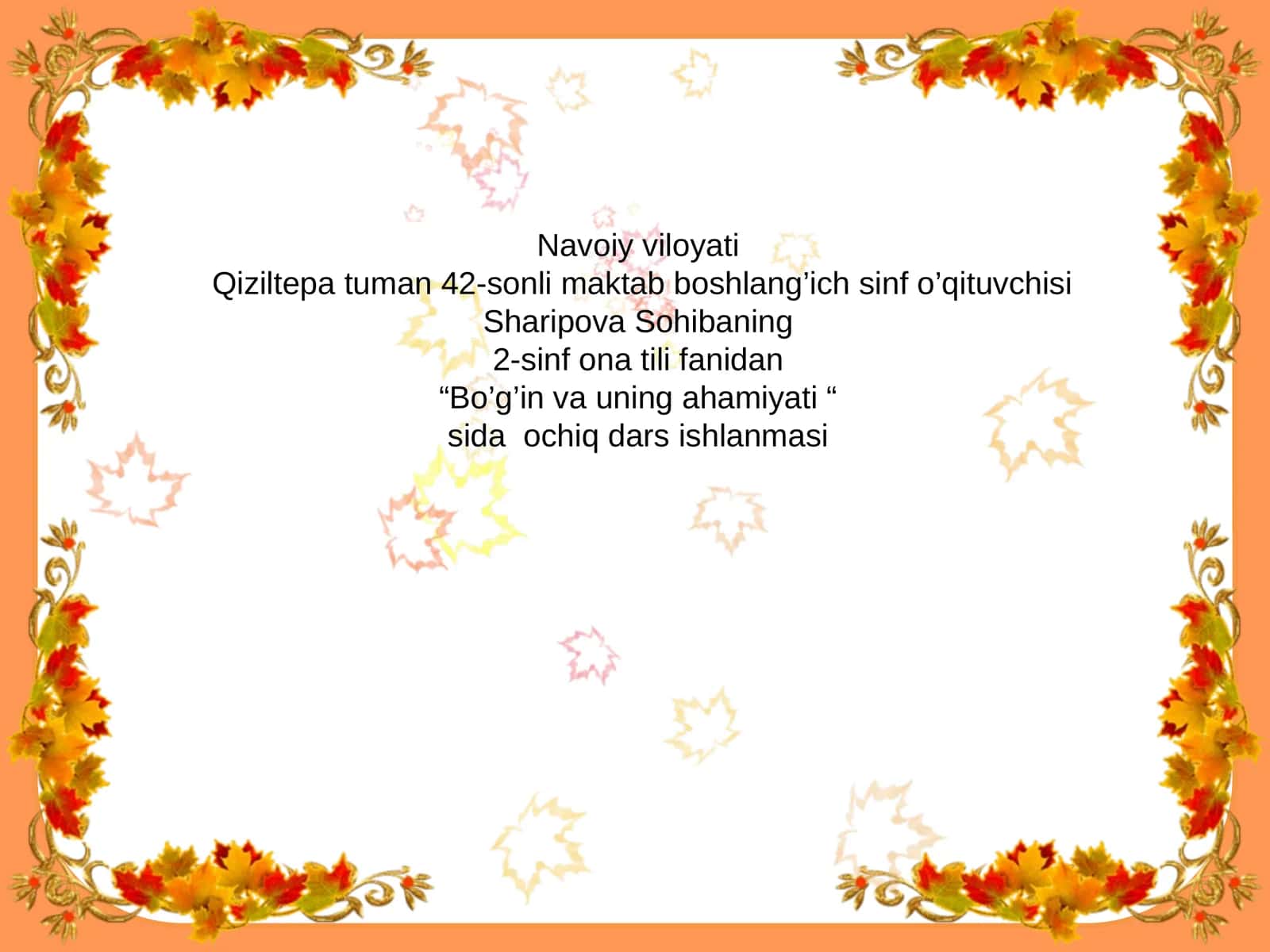 Bo’g’in va uning ahamiyati