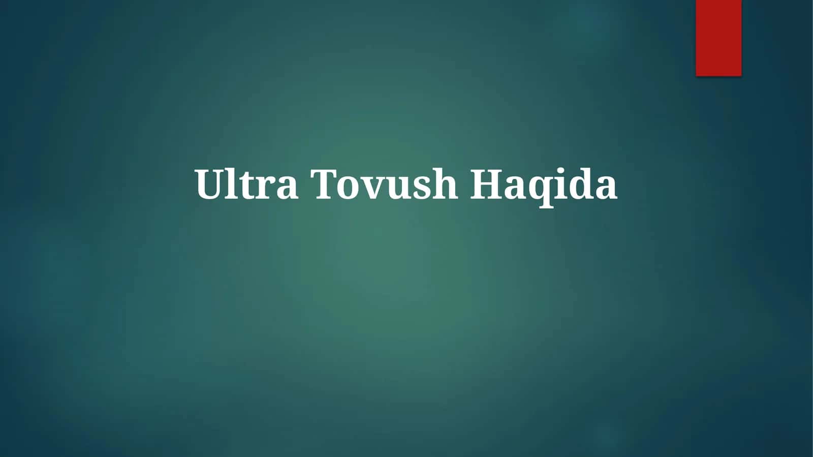 Ultratovush