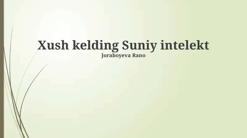 Sun'iy intelekt