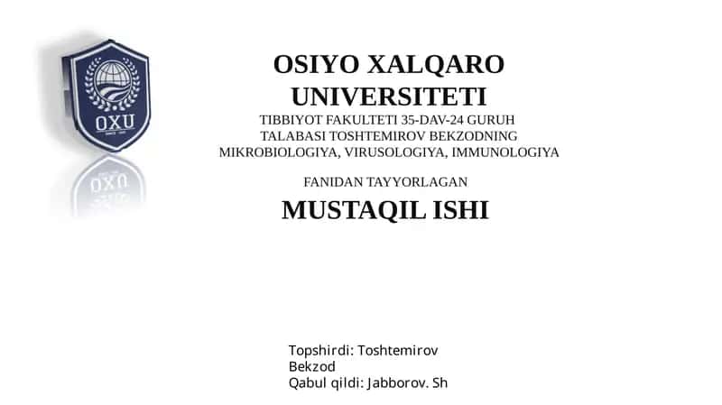 Disbakterioz va dizbakteriozning zamonaviybakteriologik diagnostikasi