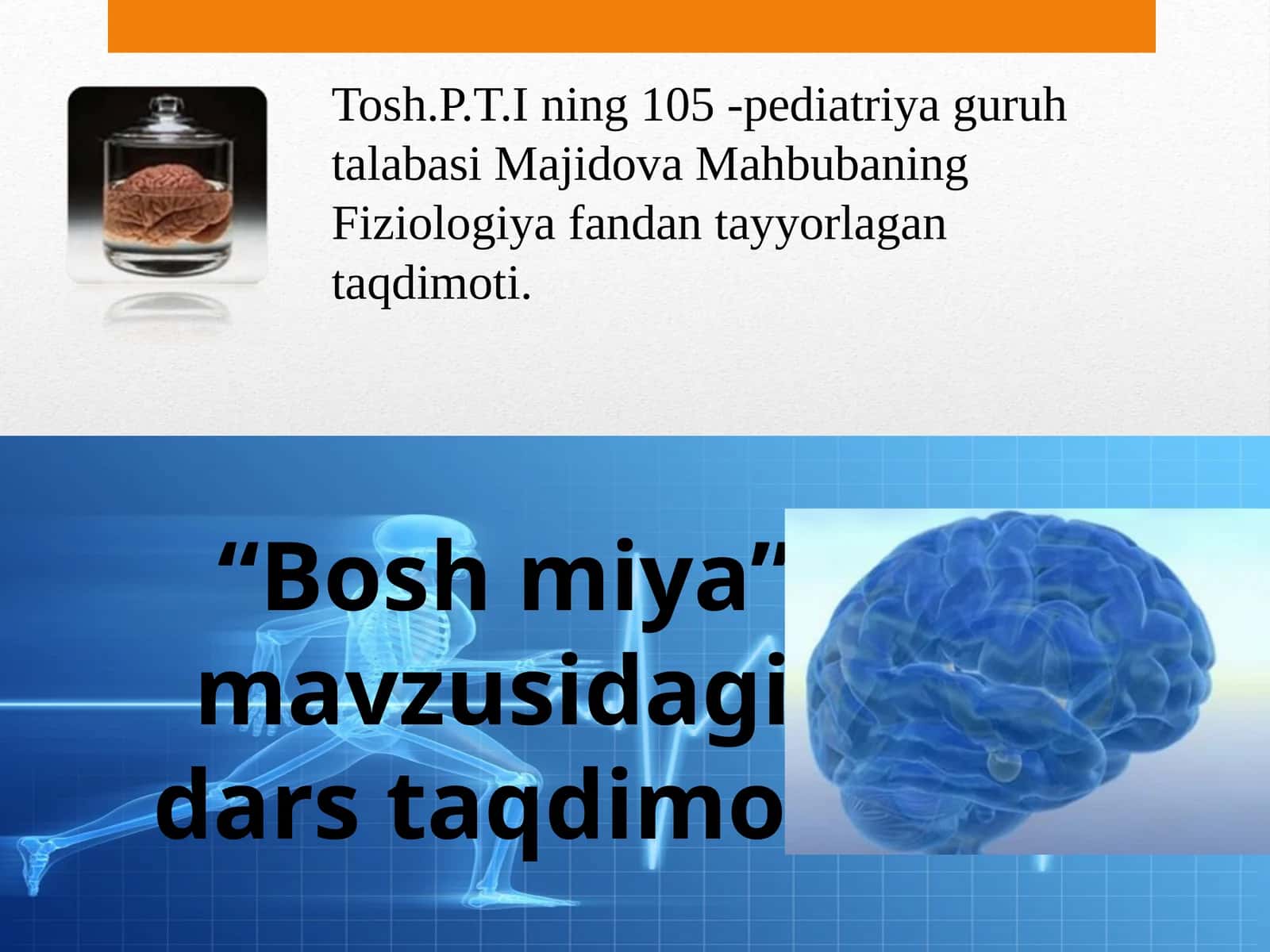Bosh miya darstaqdimoti
