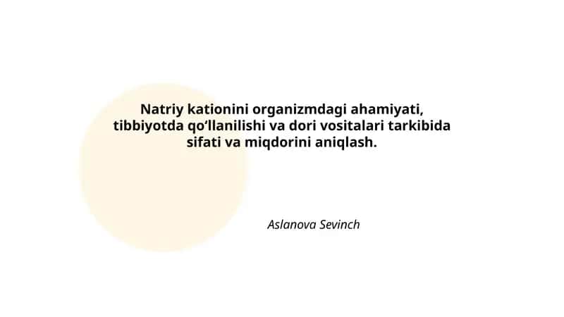 Natriy kationining (Na+)