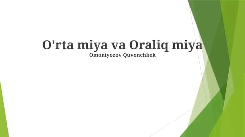 O'rta miya va Oraliq miya