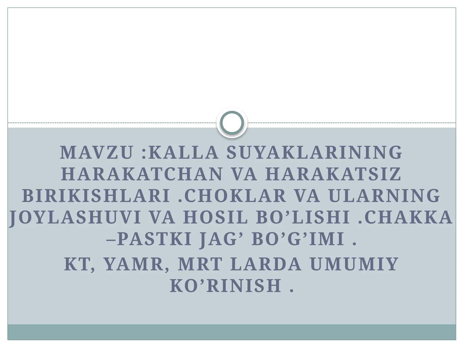 Kallasuyaklarining harakatchan vaharakatsiz birikishlari