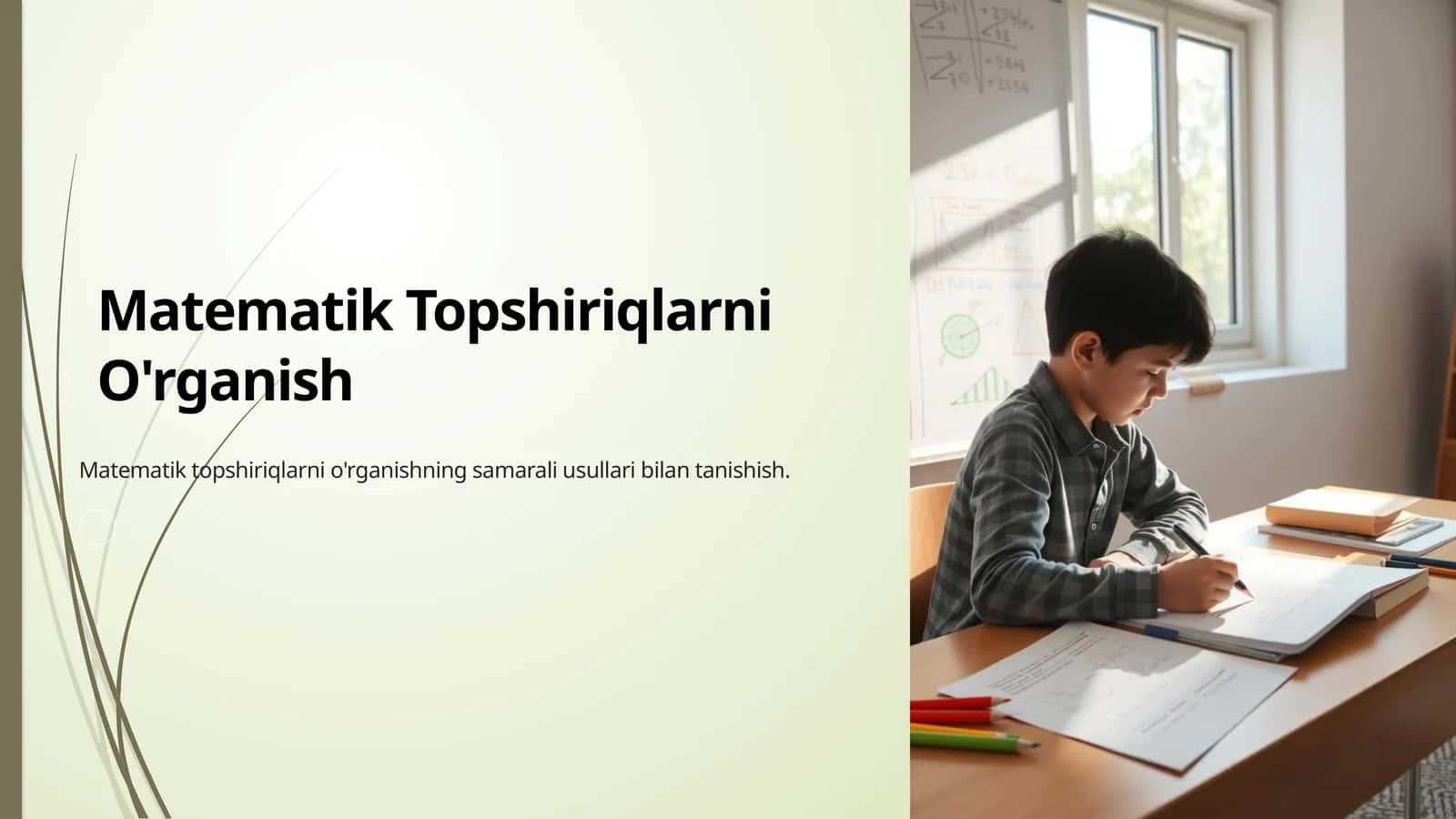 Matematik Topshiriqlarni O'rganish