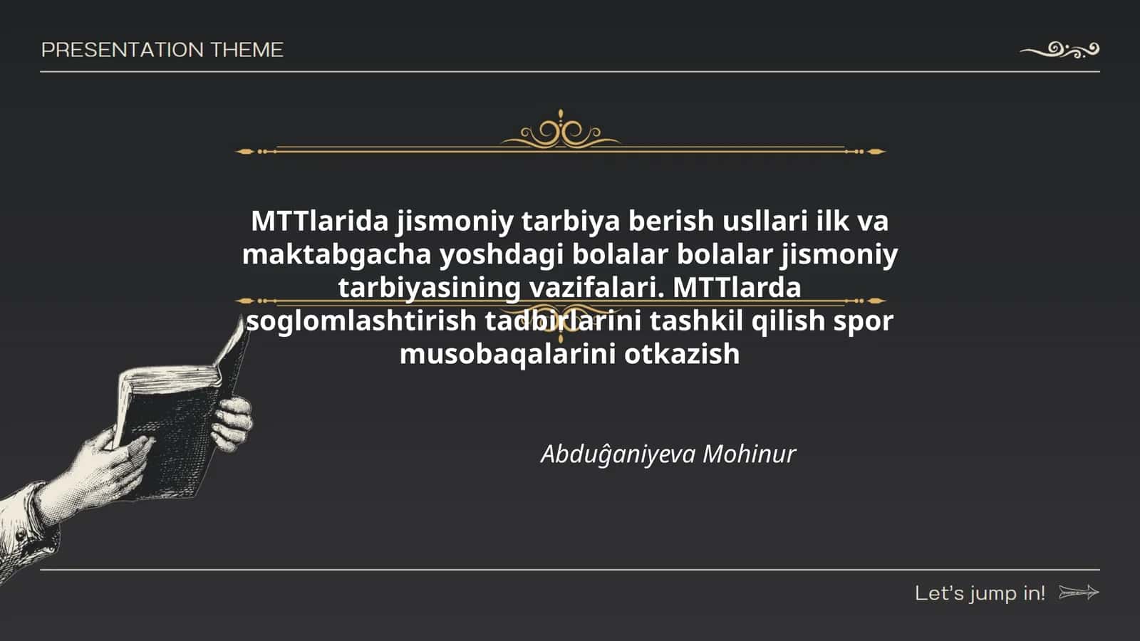 Jismoniy tarbiya berish usllari
