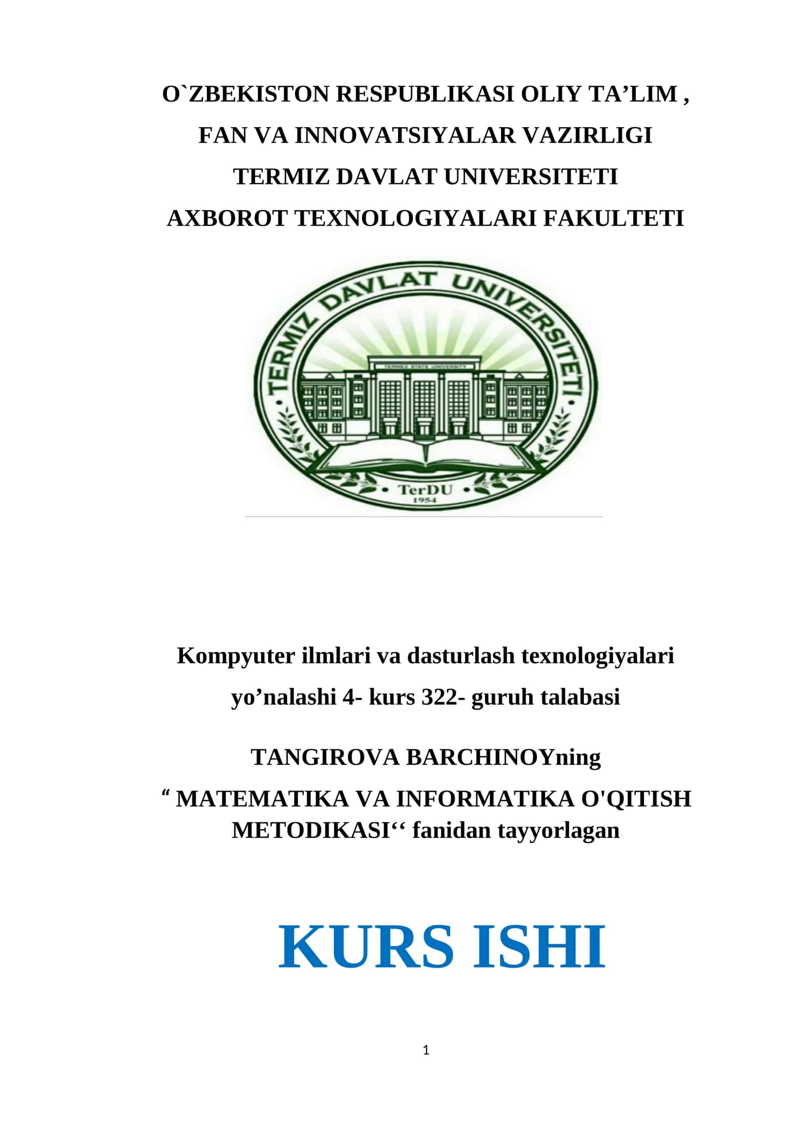 MASOFAVIY TA’LIM PLATFORMALARIDA INFORMATIKA DARSLARINI TASHKIL