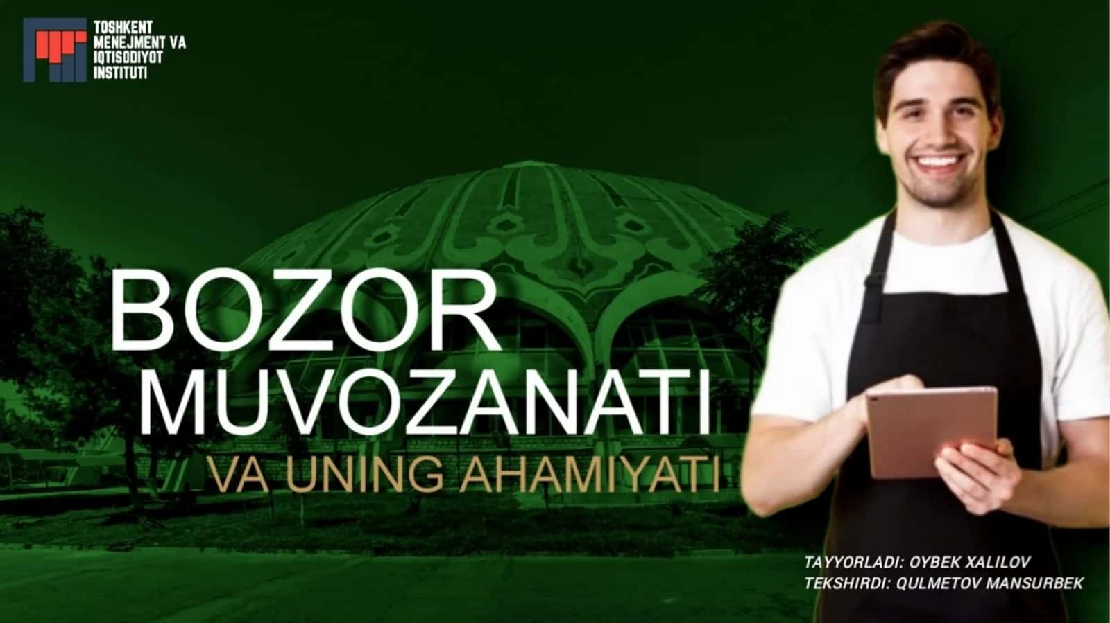 Mavzu: O'zbekiston iqtisodiyotini rivojlantirish yo'llari